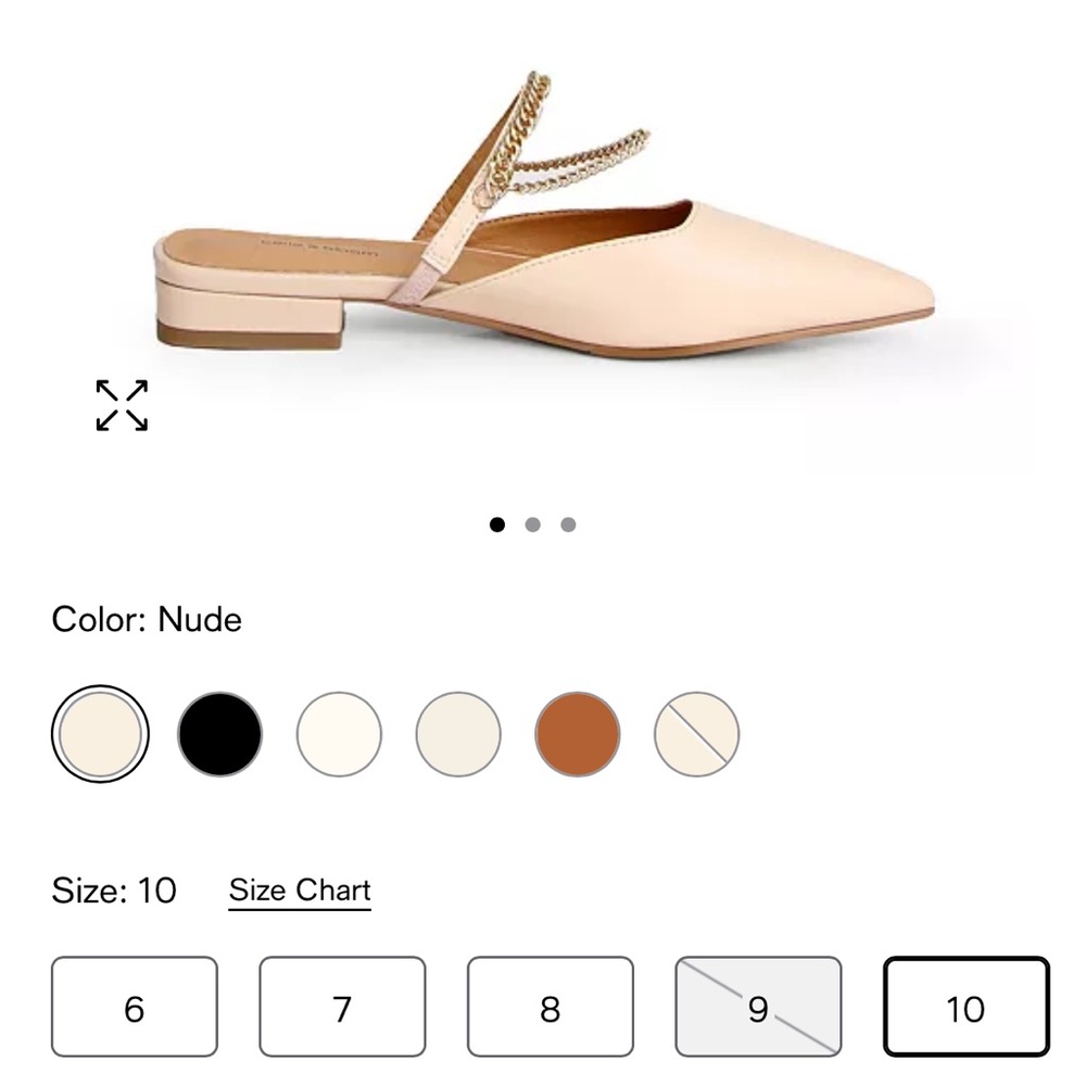 BELLE & BLOOM Womans Size 10 ON THE GO LEATHER FLAT  Sand mules - Picture 5 of 8